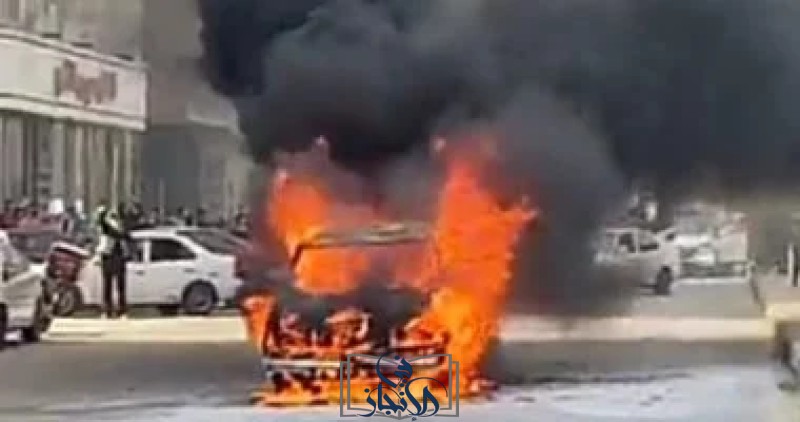 السيطرة على حريق سيارة ملاكي في 6 أكتوبر وإصابة شخصين